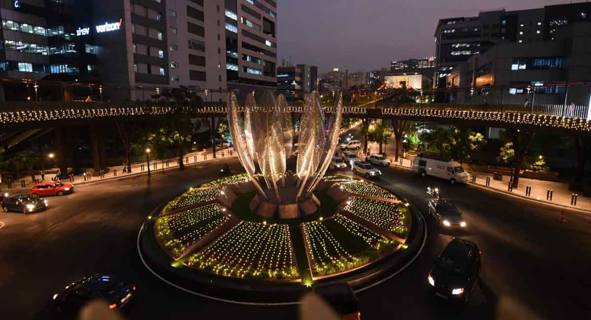 Walkway hi-tech city, skyview hi-tech city, skywalk architecture, Mindspace Hi-Tech City